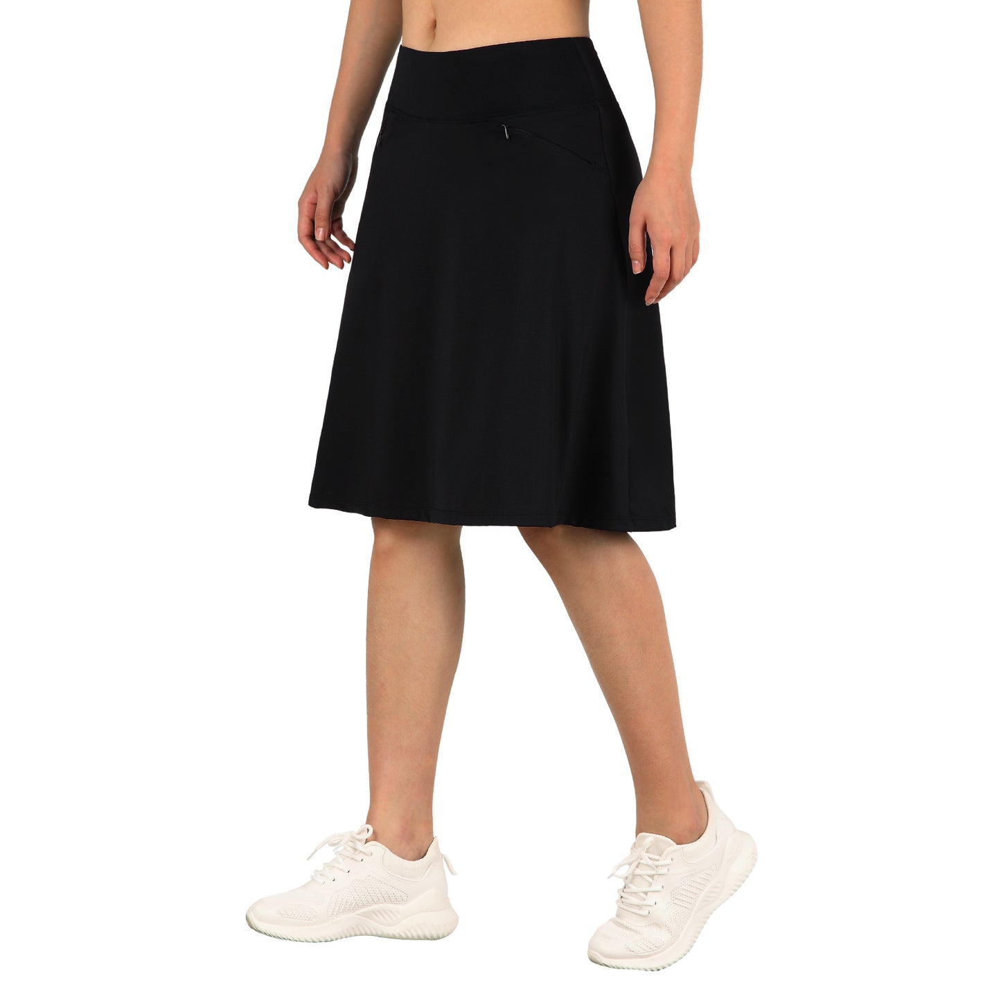 ANIVIVO Women's 21" Knee Length Skorts Skirts Pickleball Golf Athletic Casual Skort with Zipper Pockets High Waist