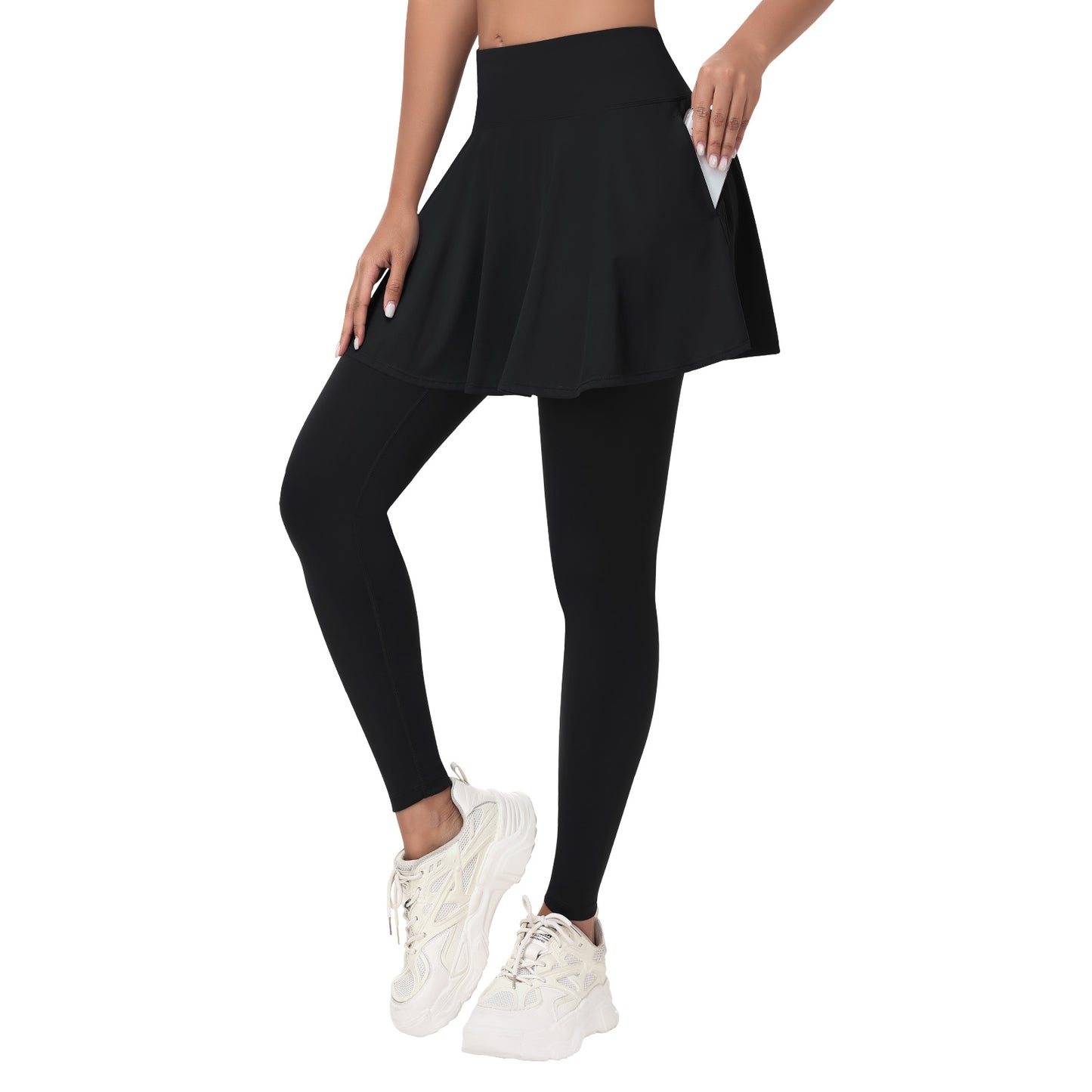 ANIVIVO Skirted Leggings - Black