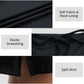 ANIVIVO Women's 20" Knee Length Skorts with Pockets Golf Tennis Skirt-Black