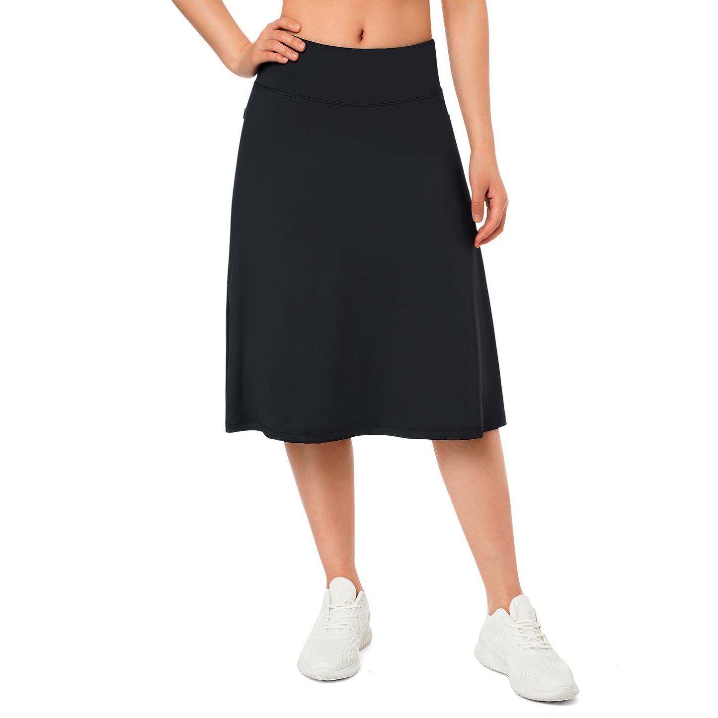 ANIVIVO Knee Length Skorts-Black
