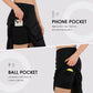 ANIVIVO Skorts for Women 20" Knee Length Tennis Skirts with Pocekts-Black