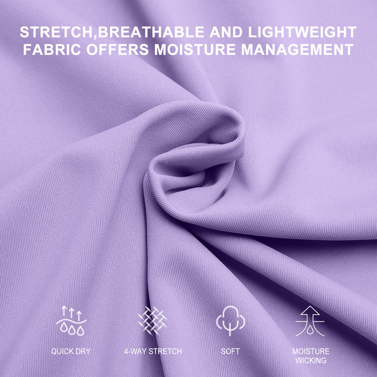 ANIVIVO Women Long Skirt with Leggings Skirted Leggings with Pockets High Waisted Zipper Pockets Modest Athletic skirt-Light Purple