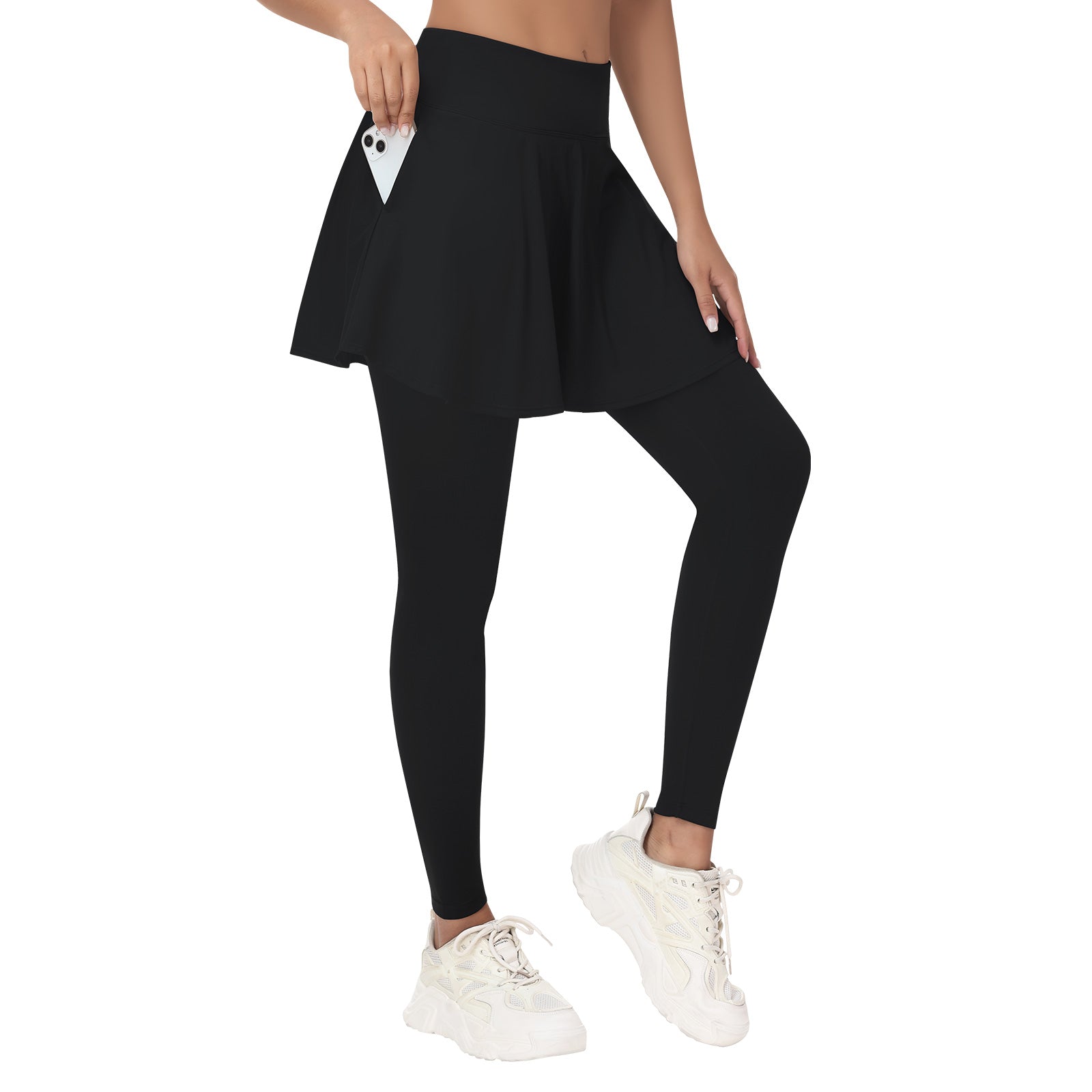 ANIVIVO Skirted Leggings - Black
