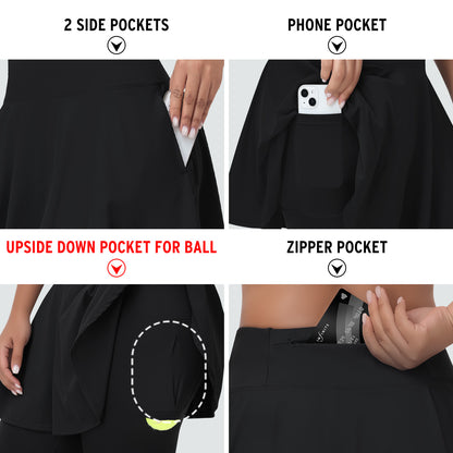 ANIVIVO Skirted Leggings - Black