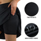 ANIVIVO Women's 20" Knee Length Skorts with Pockets Golf Tennis Skirt-Black