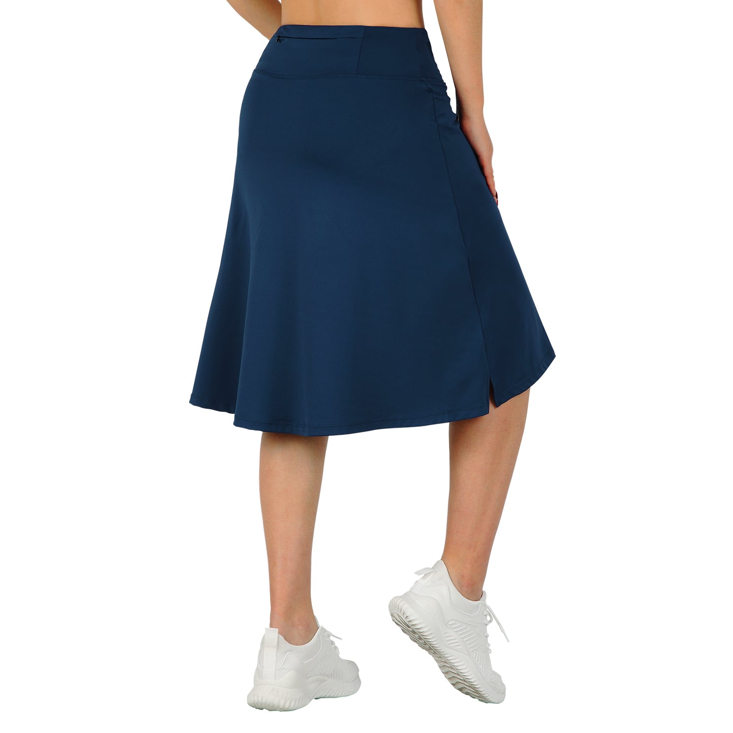 ANIVIVO Women's 24" Knee Length Skorts with Pockets Long Skorts Athletic Skirt 3 Pockets-Navy Blue