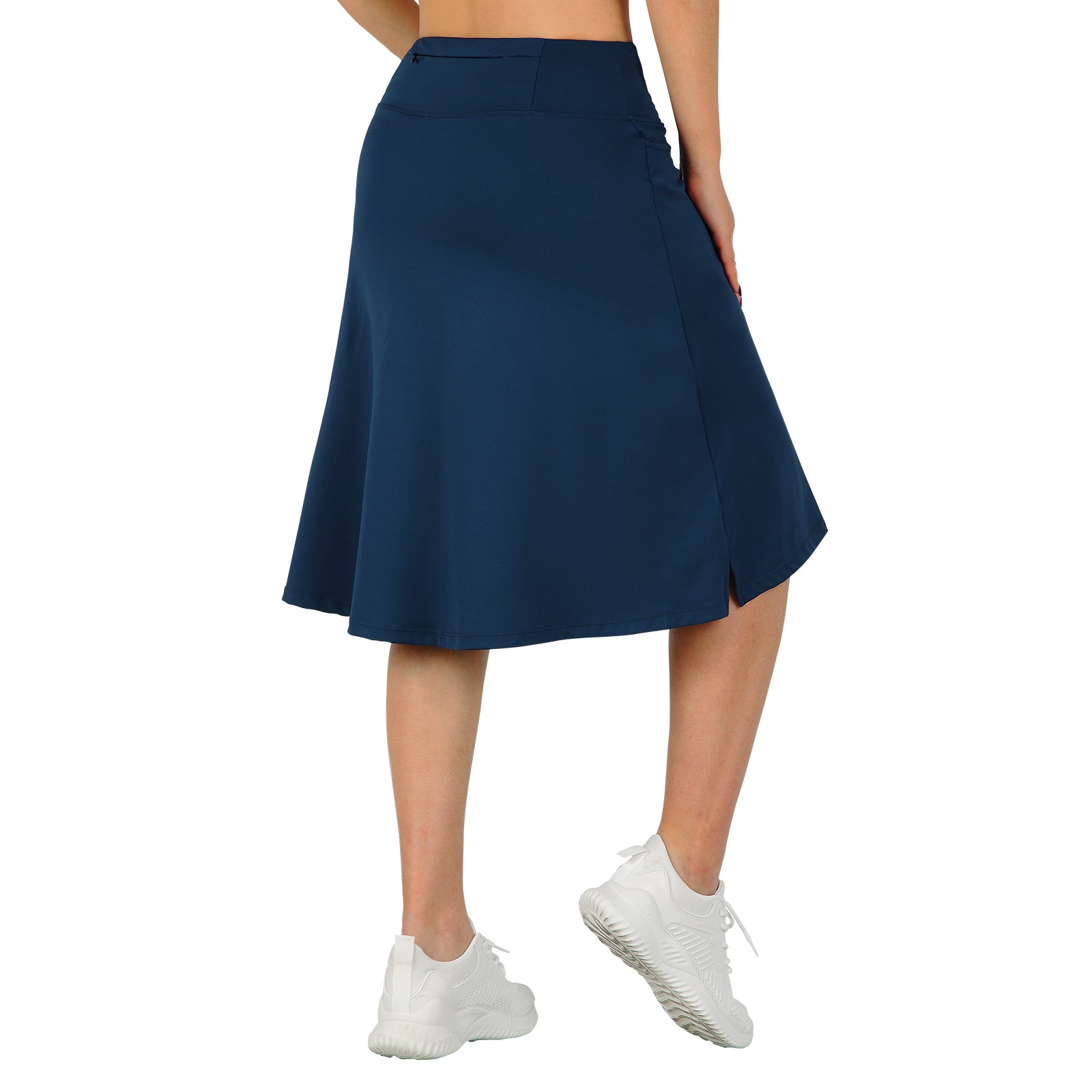 ANIVIVO Women's 24" Knee Length Skorts with Pockets Long Skorts Athletic Skirt 3 Pockets-Navy Blue
