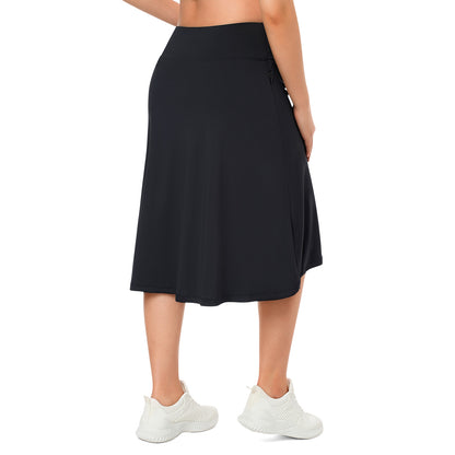 ANIVIVO Knee Length Skorts-Black