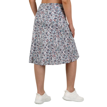 ANIVIVO Women's 24" Knee Length Skorts with Pockets Long Skorts Athletic Skirt 3 Pockets-Colorful Flower
