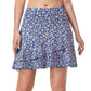 ANIVIVO 17" Golf Skorts for Women with Pockets Athletic Tennis Skirt-Bluepurple Flower