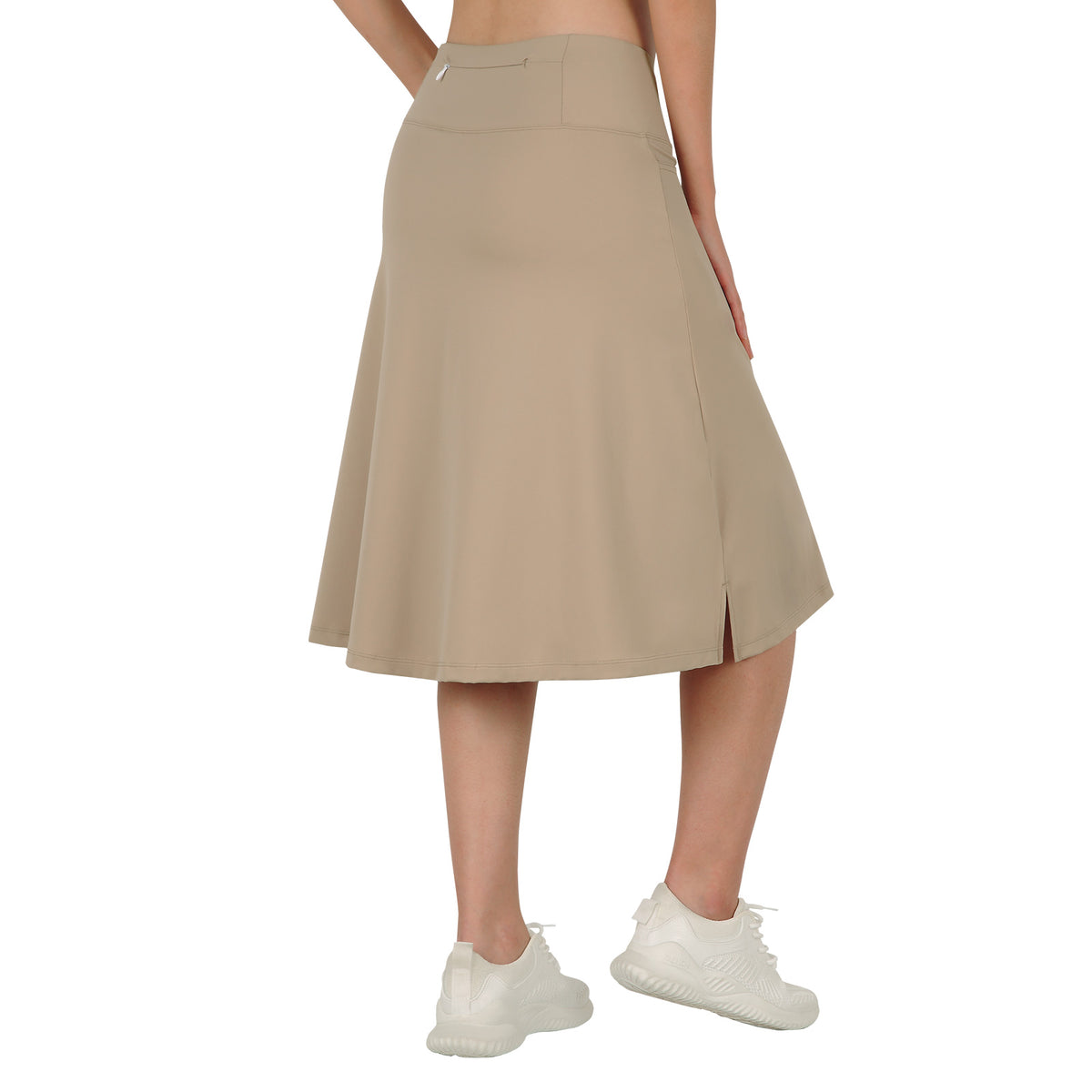 ANIVIVO Women's 24" Knee Length Skorts with Pockets Long Skorts Athletic Skirt 3 Pockets-Khaki