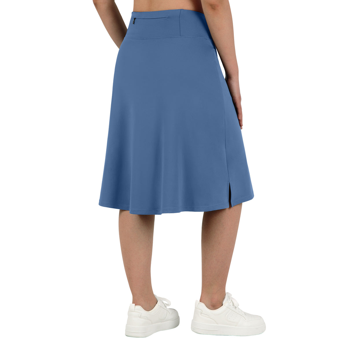 ANIVIVO Women's 24" Knee Length Skorts with Pockets Long Skorts Athletic Skirt 3 Pockets-Steel Blue