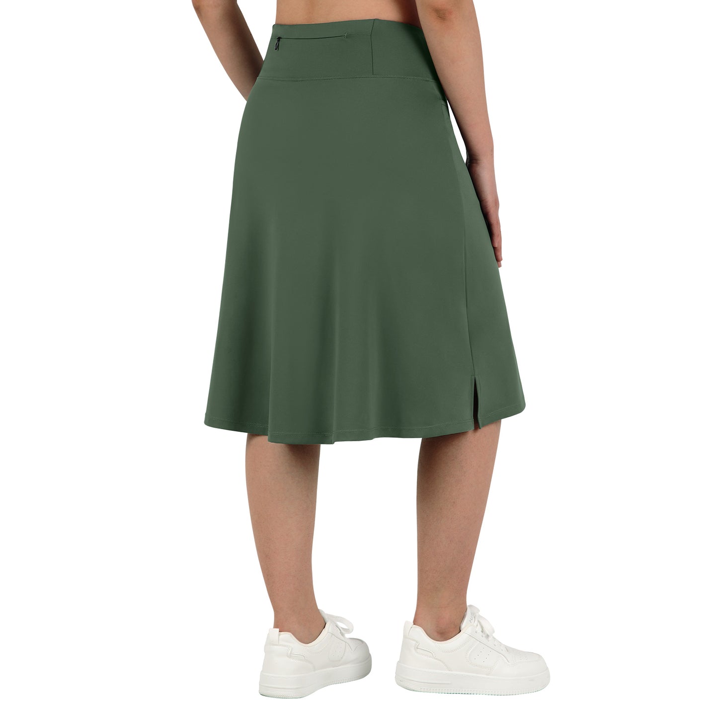 ANIVIVO Women's 24" Knee Length Skorts with Pockets Long Skorts Athletic Skirt 3 Pockets-Army Green