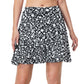 ANIVIVO 17" Golf Skorts for Women with Pockets Athletic Tennis Skirt-Blackwhite Floral