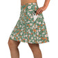 ANIVIVO Women's 20" Knee Length Skorts with Pockets Golf Tennis Skirt
2 Zipper Pockets High Waisted-Green Floral Print