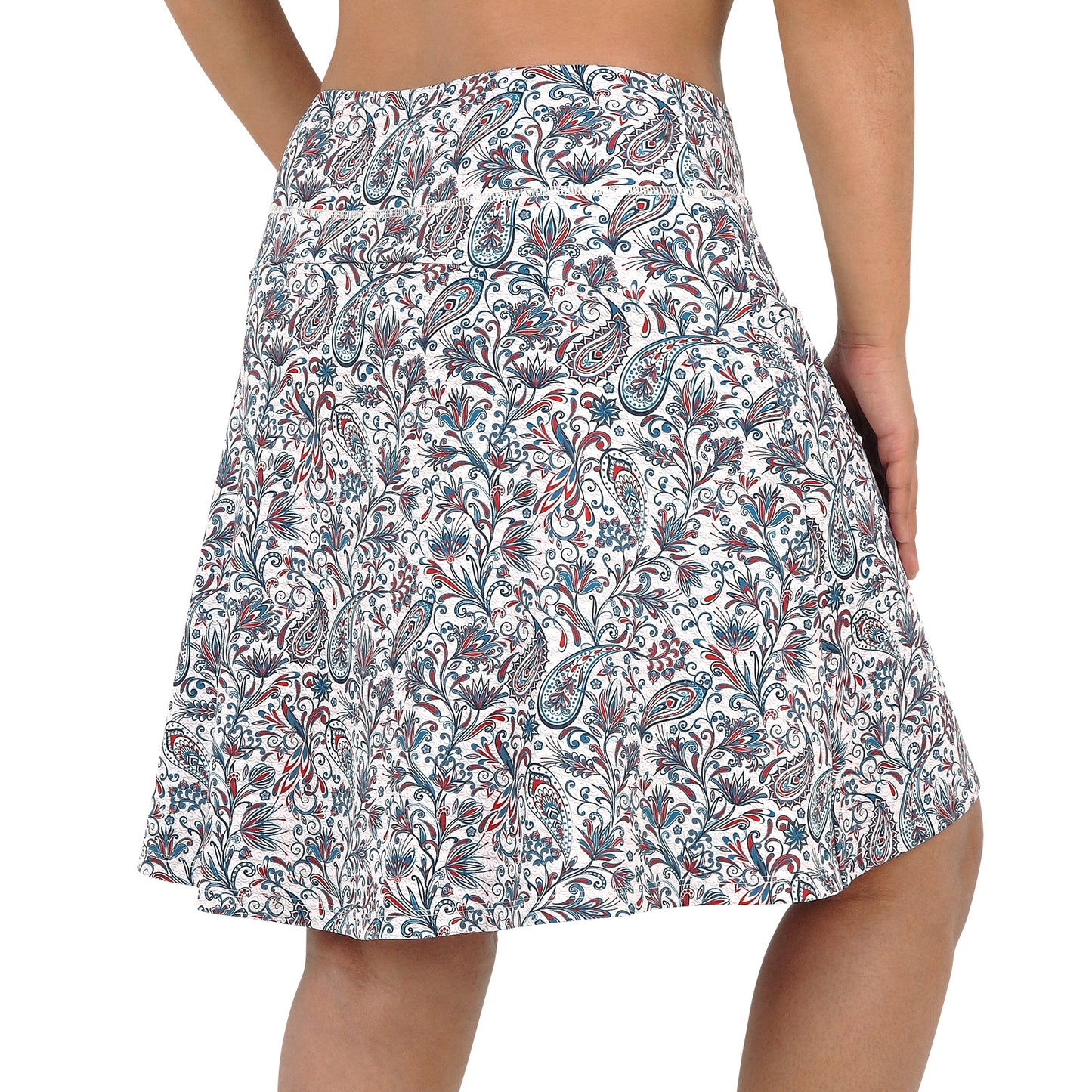 ANIVIVO Women's 20" Knee Length Skorts with Pockets Golf Tennis Skirt
2 Zipper Pockets High Waisted-Colorful Flower
