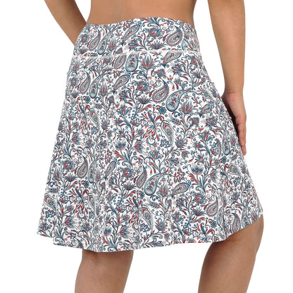 ANIVIVO Women's 20" Knee Length Skorts with Pockets Golf Tennis Skirt
2 Zipper Pockets High Waisted-Colorful Flower