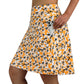 ANIVIVO Women's 20" Knee Length Skorts with Pockets Golf Tennis Skirt 2 Zipper Pockets High Waisted Built-In Shorts-Yellow Floral