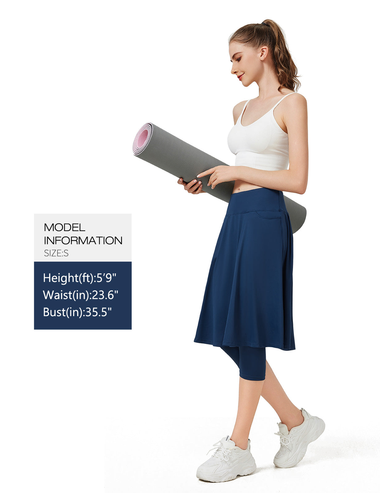 ANIVIVO Skirted Leggings - Navyblue