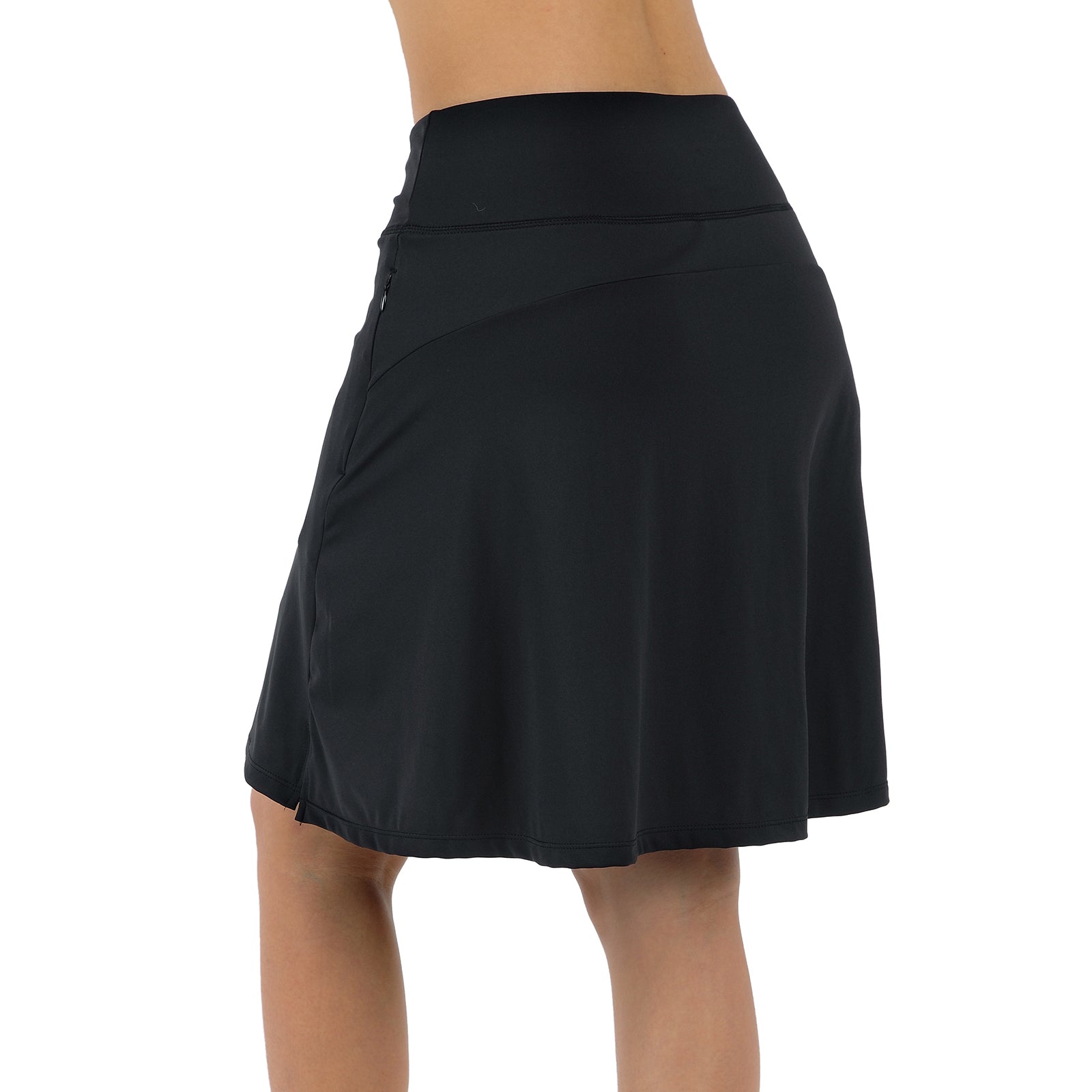 ANIVIVO Women's 20" Knee Length Skorts with Pockets Golf Tennis Skirt-Black